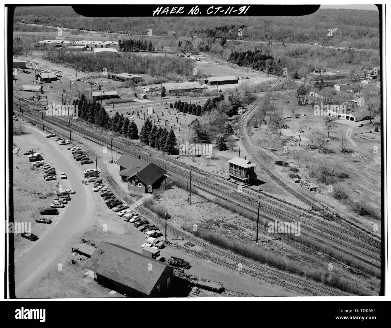 Old Saybrook mechanische Verriegelung Tower. Old Saybrook, Middlesex Co., CT. Sec. 4209, MP 105.00. - Nordosten Railroad Corridor, Amtrak Route zwischen New York-Connecticut und Connecticut-Rhode Island State Lines, New Haven, New Haven County, CT Stockfoto