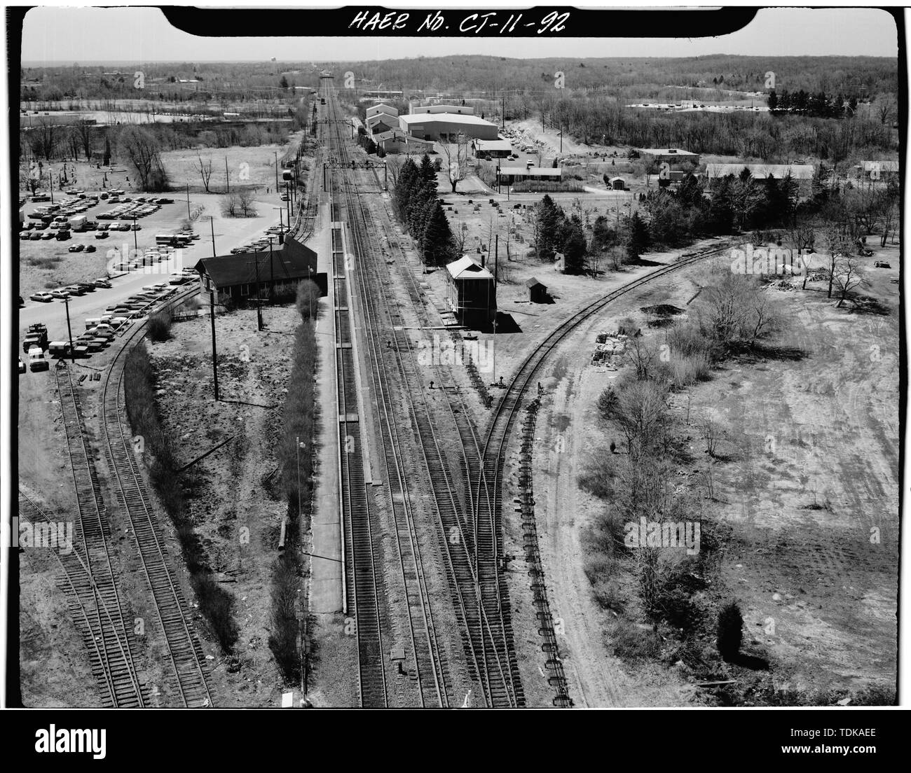 Old Saybrook mechanische Verriegelung Tower. Old Saybrook, Middlesex Co., CT. Sec. 4209, MP 105.00. - Nordosten Railroad Corridor, Amtrak Route zwischen New York-Connecticut und Connecticut-Rhode Island State Lines, New Haven, New Haven County, CT Stockfoto