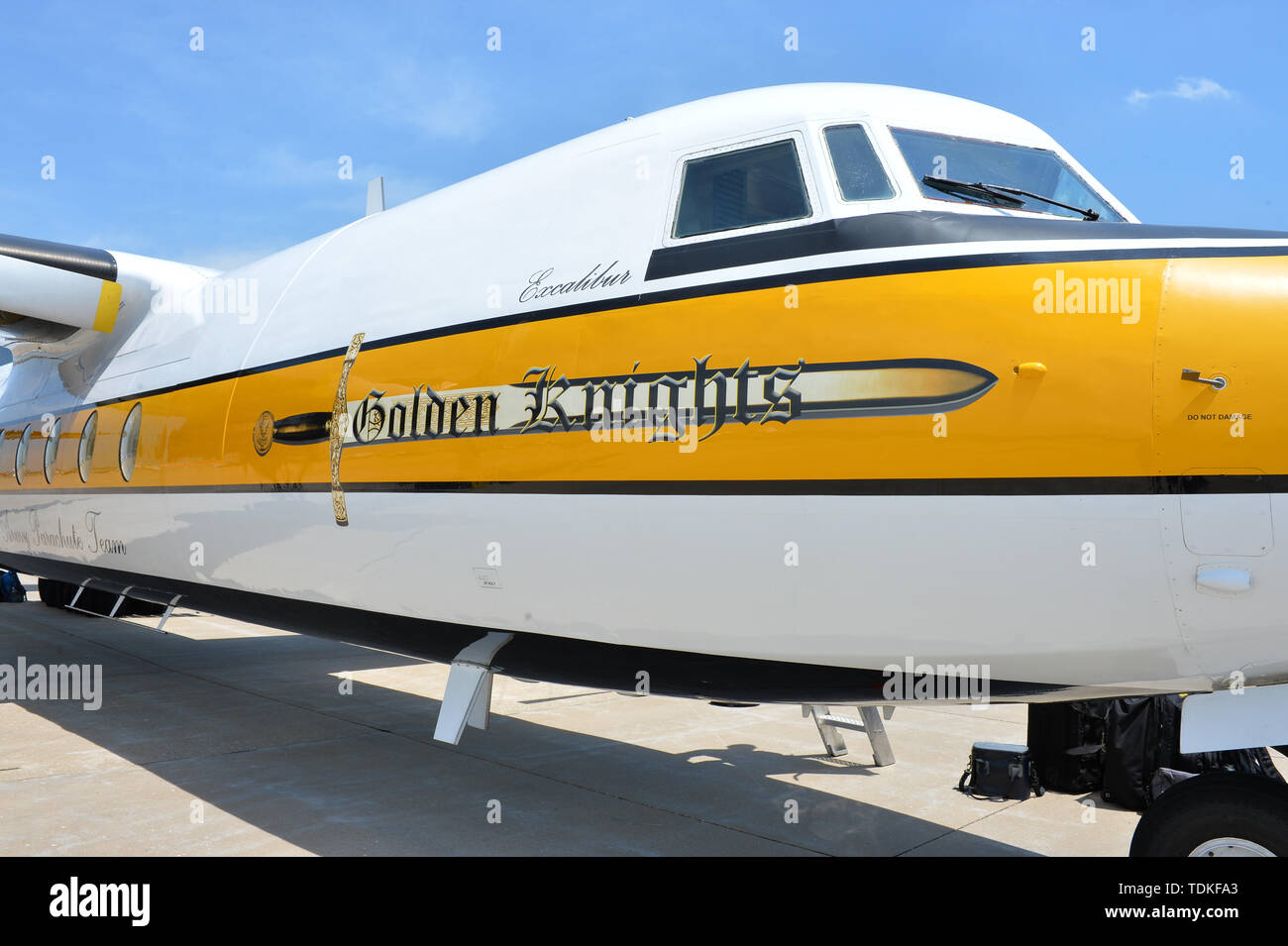 Die USA 17 Mai, 2019. Armee goldene Ritter Flugzeug, während der Cape Girardeau Air Show, in Cape Girardeau, MO. Obligatorische Credit: Kevin Langley/Sport Süd Media/CSM/Alamy leben Nachrichten Stockfoto