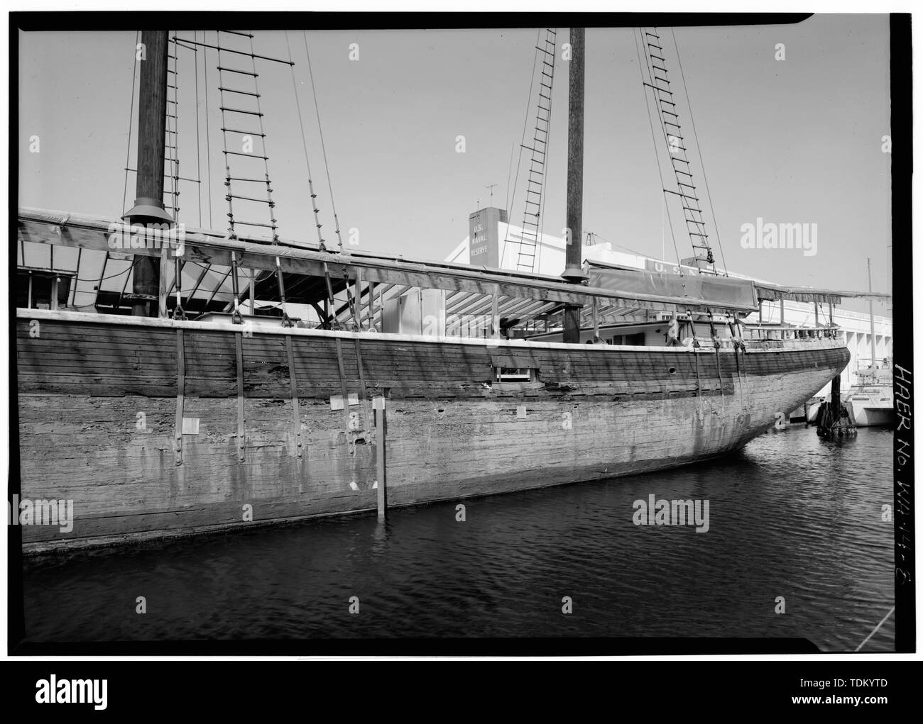 Schrägansicht der Hafen von Hull, von mainmast aft-Schoner WAWONA, 1018 Valley Street, Seattle, King County, WA; Bendixsen, Hans D; Dolbeer und Carson Lumber Company; Robinson Fischerei; Speichern unsere Schiffe (S.O.S.); nordwestlich Seaport aufgenommen; Anderson, Richard K, Sender; Morris, Scott, Sender; DeBoer, Ruth, Sender; Anderson, Richard K, Historiker; Lowe, Jet, Fotograf Stockfoto