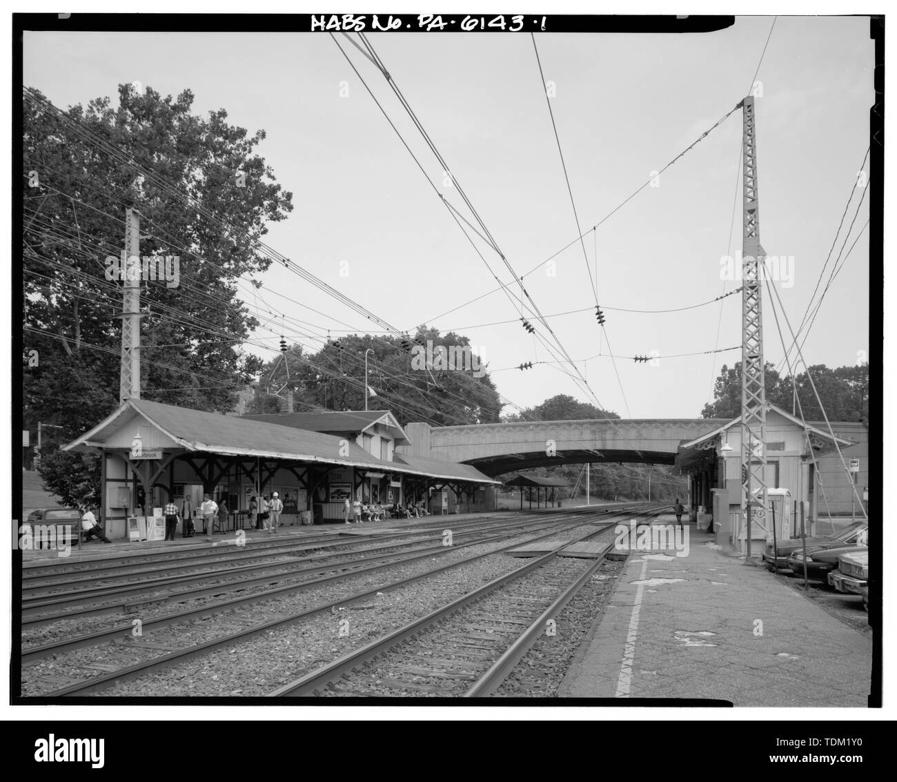 - Overbrook Bahnhof, City Avenue an der 60 - Third Street, Philadelphia, Philadelphia County, PA Stockfoto