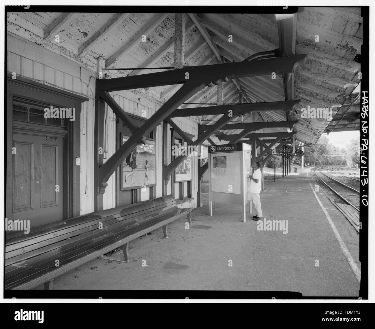 - Overbrook Bahnhof, City Avenue an der 60 - Third Street, Philadelphia, Philadelphia County, PA Stockfoto