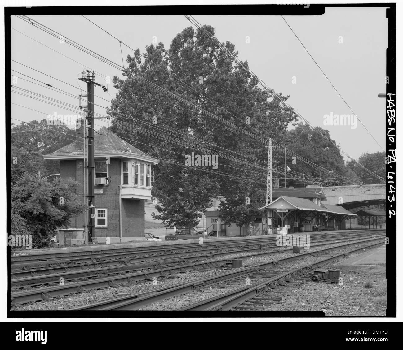 - Overbrook Bahnhof, City Avenue an der 60 - Third Street, Philadelphia, Philadelphia County, PA Stockfoto
