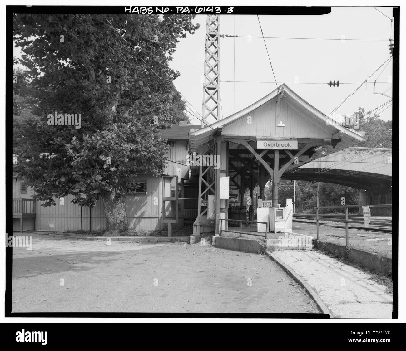 - Overbrook Bahnhof, City Avenue an der 60 - Third Street, Philadelphia, Philadelphia County, PA Stockfoto