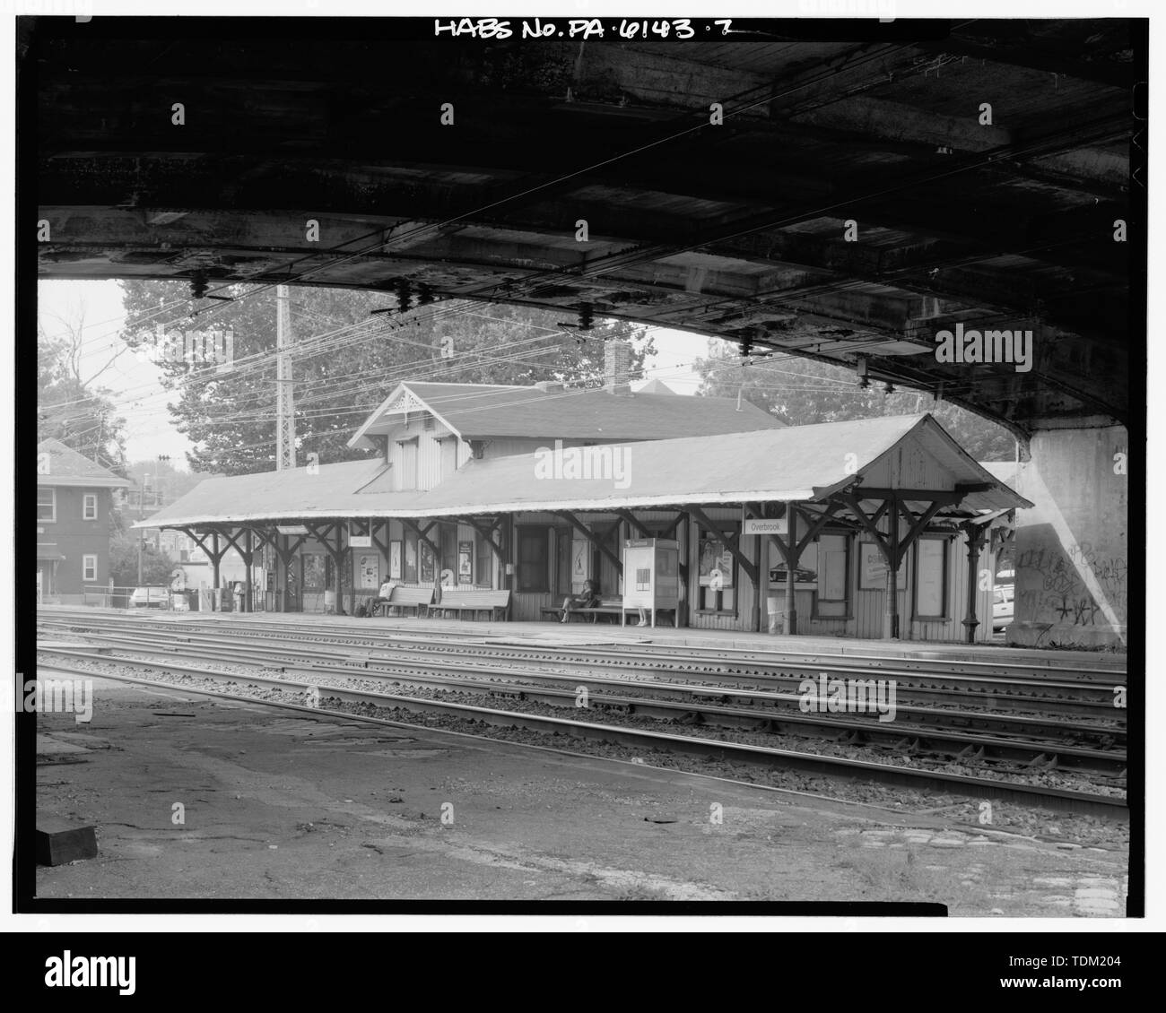 - Overbrook Bahnhof, City Avenue an der 60 - Third Street, Philadelphia, Philadelphia County, PA Stockfoto