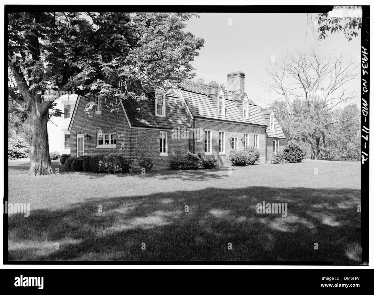 Blick von Osten (VORNE) DES URSPRÜNGLICHEN ABSCHNITT, NORTHWEST - Mount Airy, Rosaryville, Prince George's County, MD; Brostrup, John O, Fotograf; Smith, Delos H, Fotograf; Nichols, Frederick D, Fotograf; Boucher, Jack E, Fotograf Stockfoto