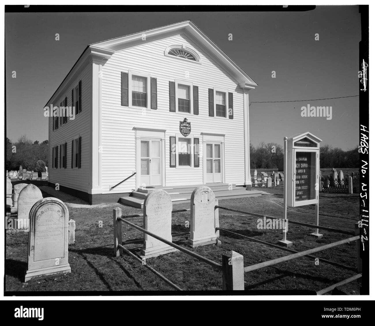 Blick von Osten und Süden nach Nordwesten - Neue Asbury methodistischen Meeting House, Shore Road, Cape May Court House, Cape May County, New Jersey Stockfoto