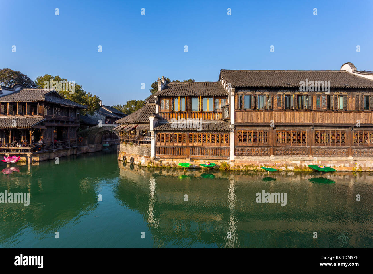 Traditionelle chinesische Landschaft in Wasser Stadt, wuzhen Stockfoto