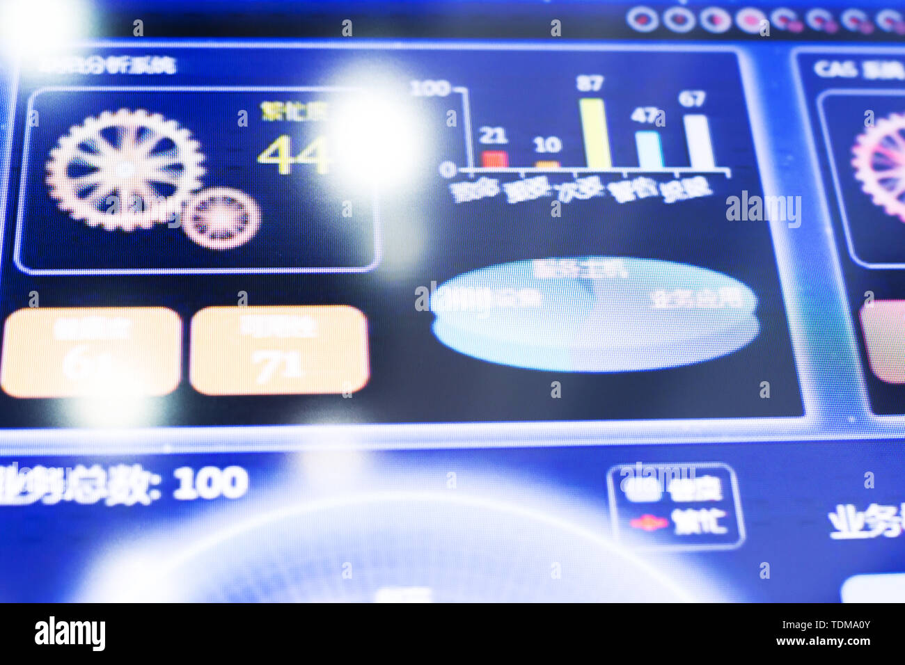 Unternehmen finanzielle Bericht auf dem Bildschirm angezeigt Stockfoto