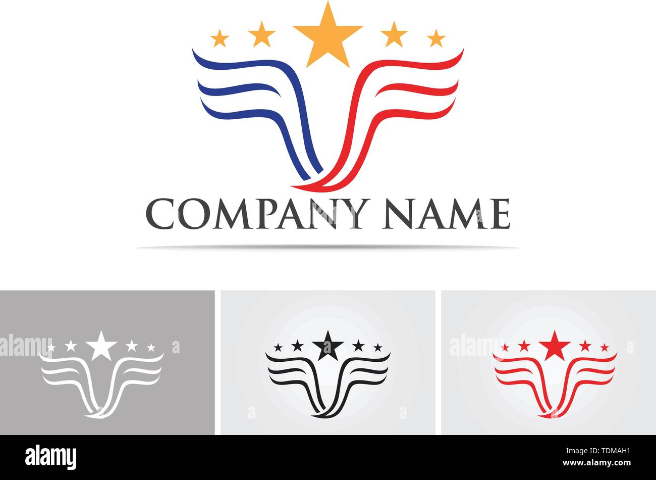 Wing Falcon Logo Template Vector Illustration Design Stock Vektor