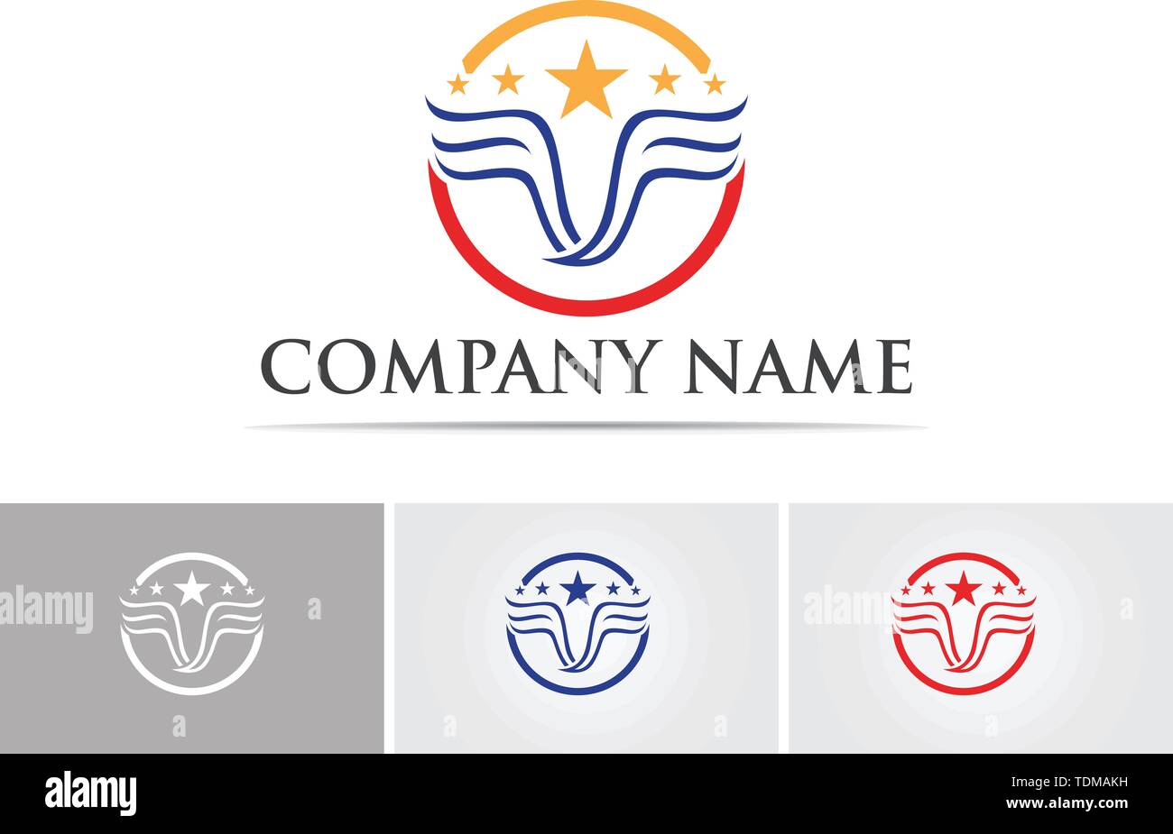 Wing Falcon Logo Template Vector Illustration Design Stock Vektor