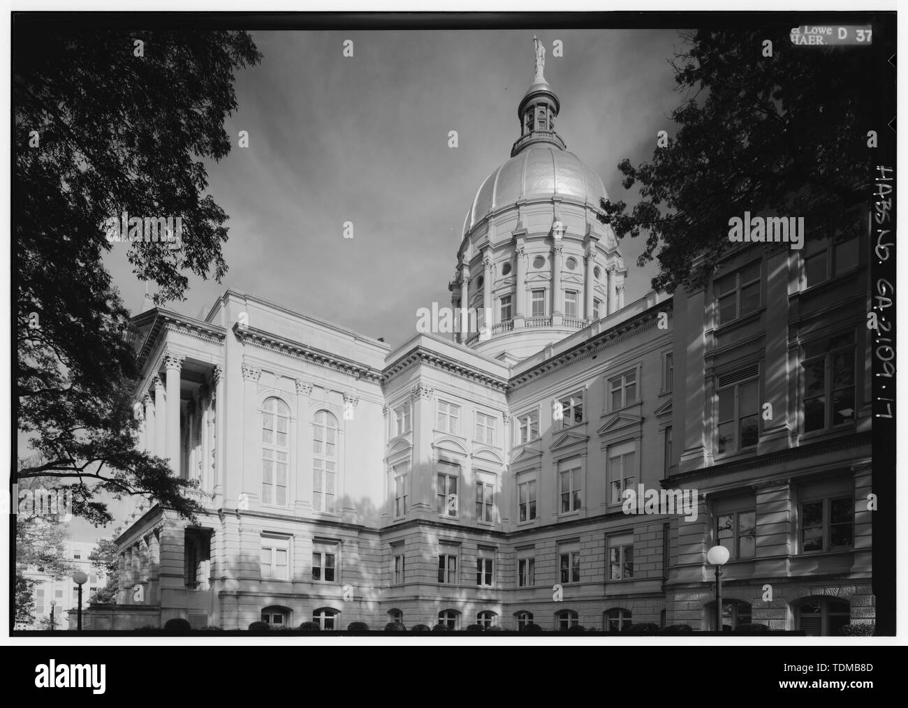 Perspektive Capitol Building von Südwesten nach Nordosten - Georgia State Capitol, Capitol Square, Atlanta, Fulton County, GA Stockfoto
