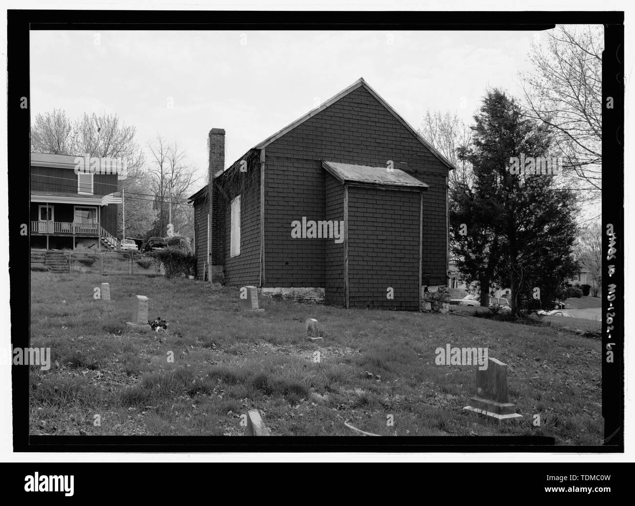 Perspektivische Ansicht SUCHEN AUS DEM NORDOSTEN - der tolson Kapelle, 111 East High Street, Sharpsburg, Washington County, MD; Freedmen's Bureau Schule (1868-70); Preis, Virginia, Sender; Rosenthal, James, Fotograf; Herrin, Dekan, Historiker; Davidson, Lisa, Historiker Stockfoto