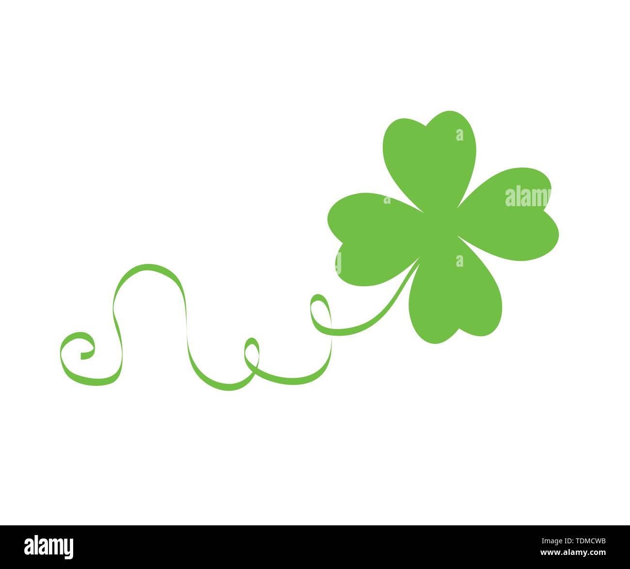 Grüne Kleeblatt auf weißem Hintergrund Vektor-illustration EPS 10 isoliert Stock Vektor