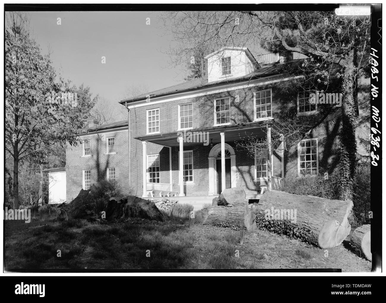 Blick von Westen (hinten) Blickrichtung Nordost-Mount Lubentia, 601 Largo Straße, Largo, Prince George's County, MD; Magruder, Dennis; Boucher, Jack E; Preis, Virginia B, Sender Stockfoto