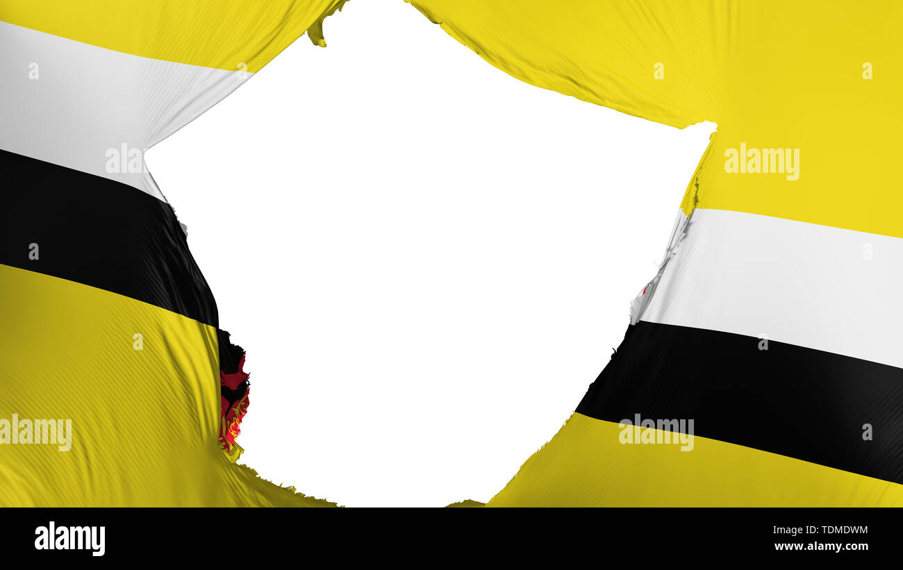 Risse in Brunei Flagge Stockfoto