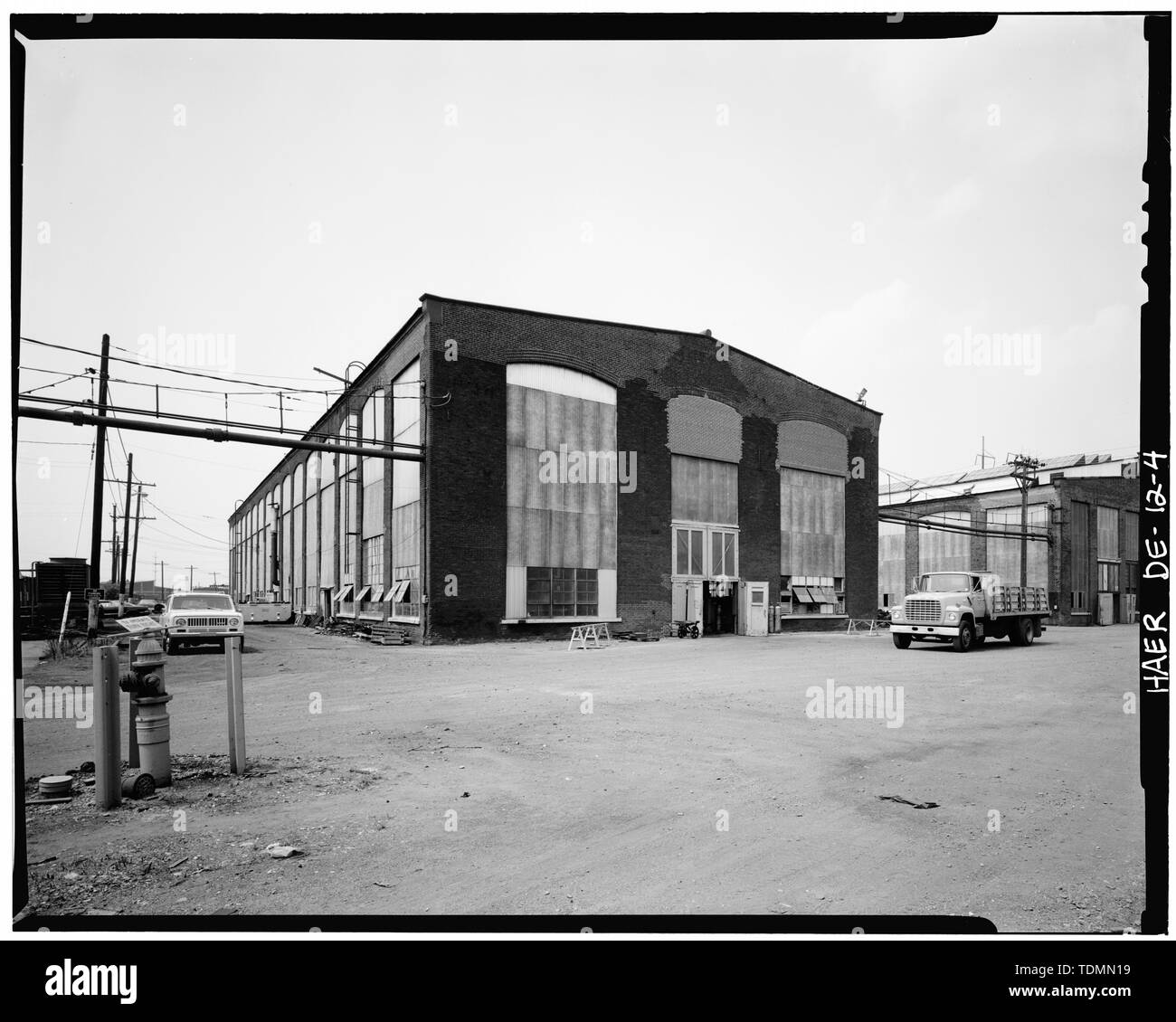 - Pennsylvania Railroad Verbesserungen, Werkstatt, Vandever und Bowers Straßen, Wilmington, New Castle County, DE Stockfoto