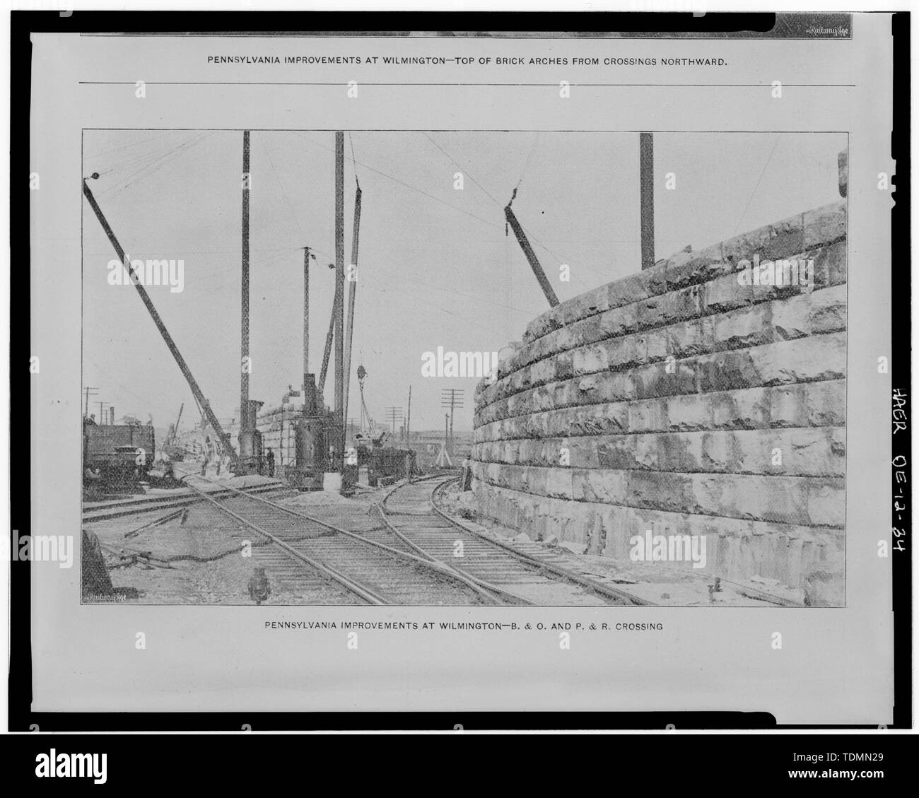 - Pennsylvania Railroad Verbesserungen, Vandever Street und Baltimore und Ohio Railroad Nähe, Wilmington, New Castle County, DE Stockfoto