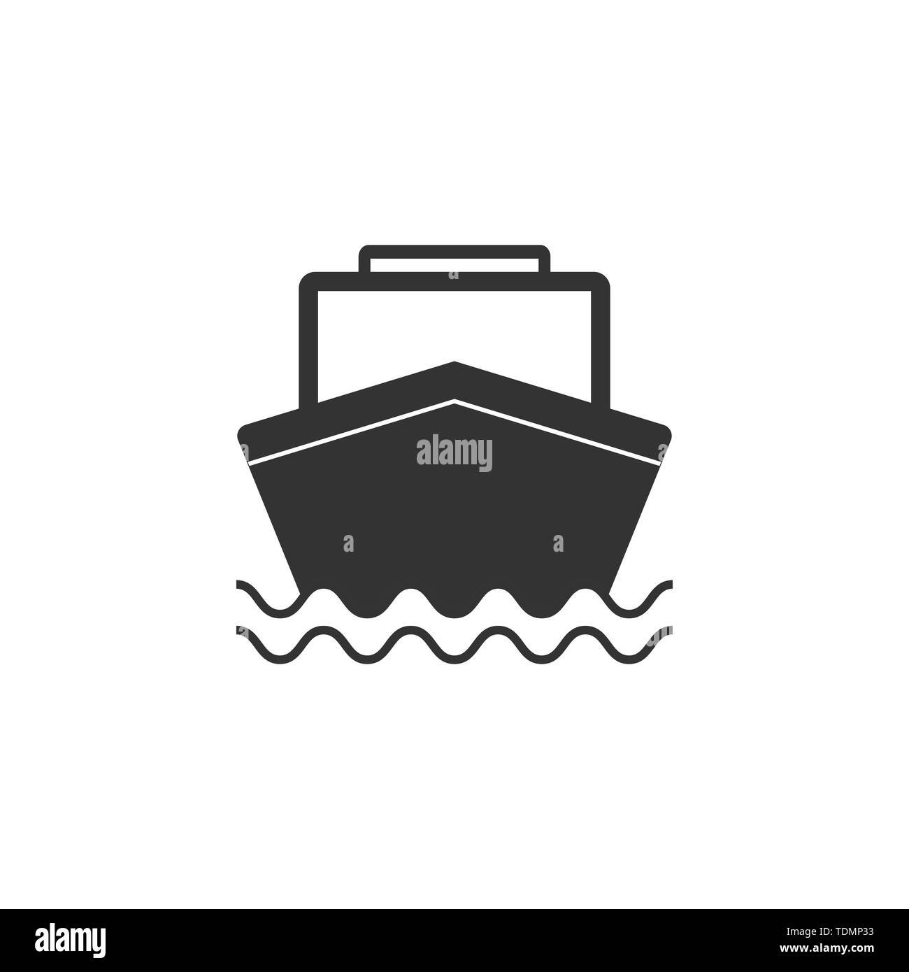 Boot, Segel, Segeln Schiff yacht Symbol Vektor illustration Stock Vektor