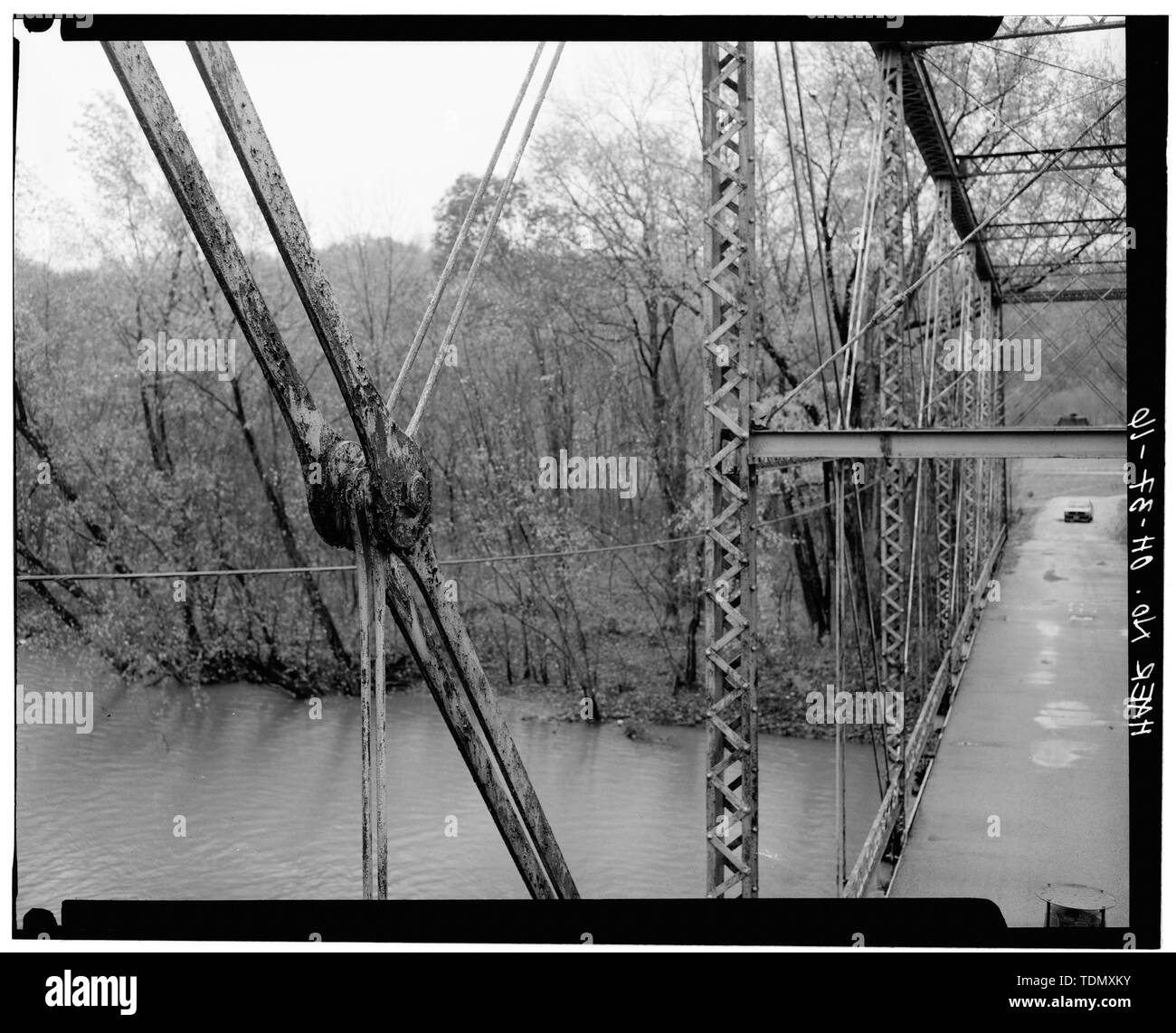 PIN VERBINDUNG DETAIL, Nordseite - Millgrove Straße Brücke, Spanning Little Miami malerischen Fluss an der County Road 38, Morrow, Warren County, OH Stockfoto