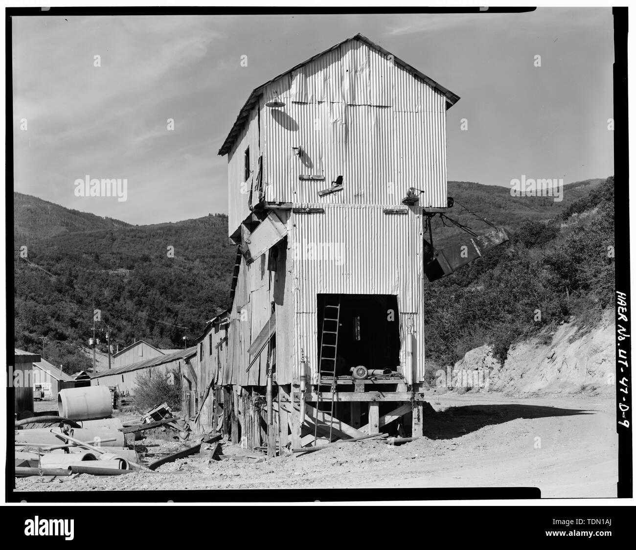 - Park Utah Mining Company - keetley Grubengebäude, Tipple-Ore Auto Snowshed, 1 Meilen östlich der USA 40 bei Keetley, Heber City, Wasatch County, UT Stockfoto