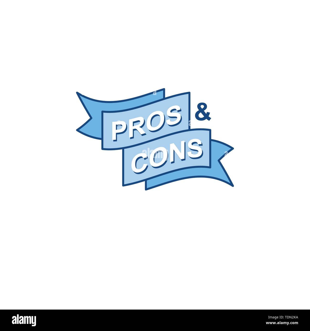 Positive und Negative, True oder False Bilder oder Plus und Minus Stock Vektor