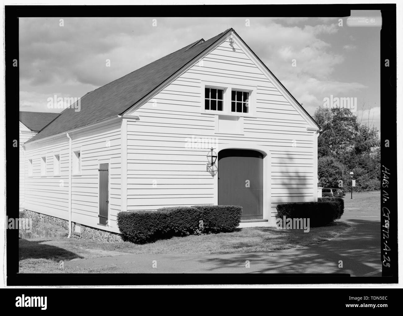 Perspektivische Ansicht des Provisorischen Theater von west-nordwestlich. - Pope-Riddle Hill-Stead, Komplex, 35 Mountain Road, Farmington, Hartford County, CT Stockfoto