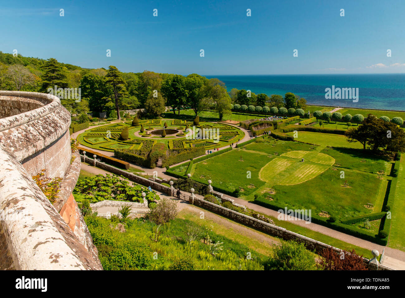 Dunrobin Castle, Garten & Grundstück, North Coast, Schottland, Großbritannien Stockfoto