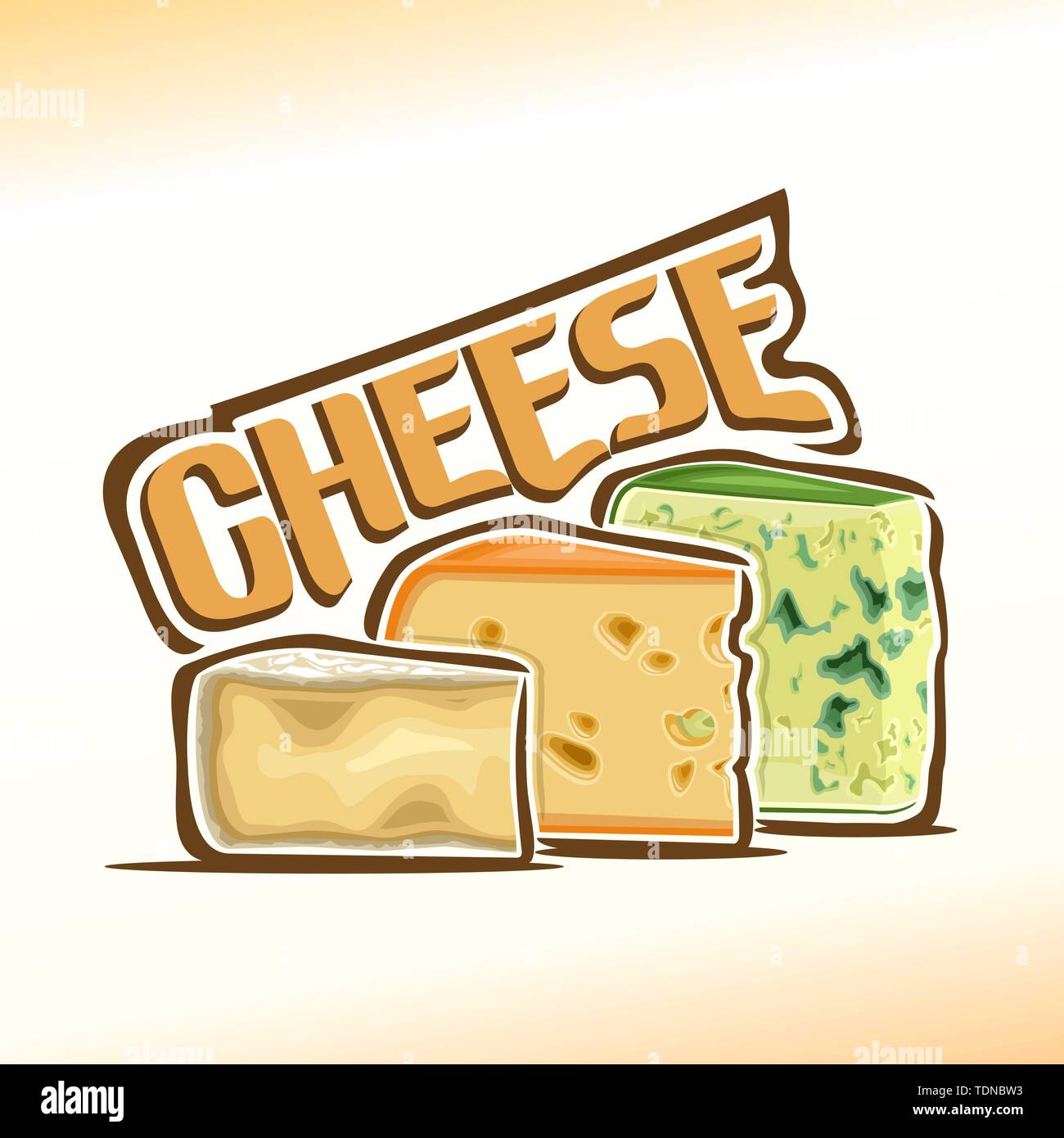 Vektor logo für Käse Stock Vektor