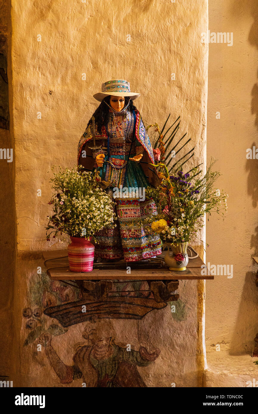 Kirche von Santa Ana, St. Ana, Maca, Colca Canyon, Peru, Südamerika, Stockfoto