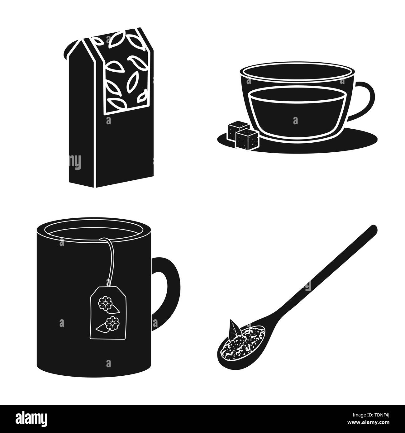 Box, Tasse, Löffel, Tee, Obst, Untertasse, Frühstück, Geschmack, Homöopathie, Trinken, Blatt, Englisch, heiß, Kräuter, Minze, Porzellan, Verpackungen, Glas, Zitrusfrüchte, Label, krümelig, Umhüllung, Garten, Indien, Medizin, Gradient, Essen, natur, grün, schwarz, Produkt, Bio, gesund, floral, Set, Vector, Icon, Illustration, isoliert, Sammlung, Design, Element, Grafik, Zeichen, einfachen Vektor Vektoren, Stock Vektor
