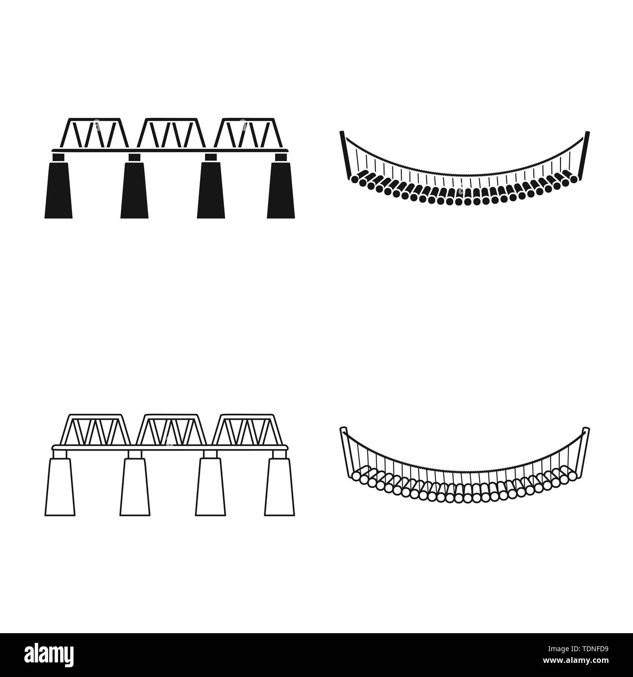 Isoliertes Objekt der Verbindung und design Logo. Sammlung von Verbindung und Side Stock Symbol für das Web. Stock Vektor