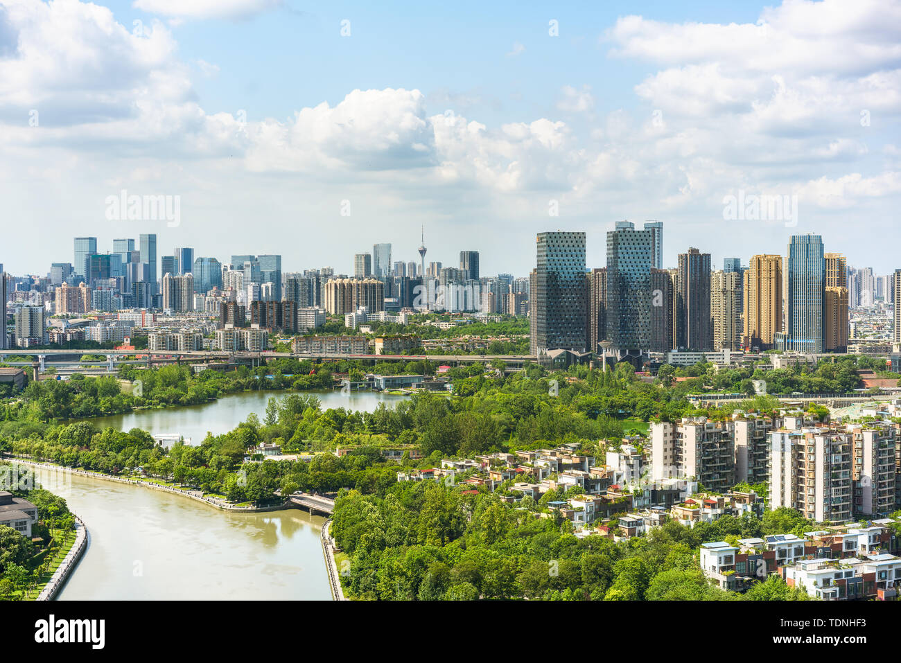 Chengdu skyline Stockfoto