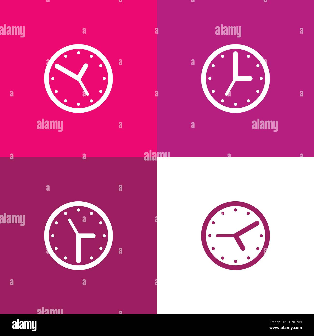 Zeit eingestellt. Bunte illustration Stunden Vector Icons für das Web. Stock Vektor