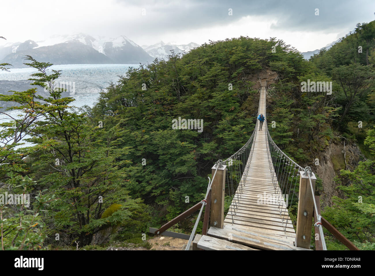 Torres del Paine Trekking in Patagonien, Chile, Südamerika Stockfoto