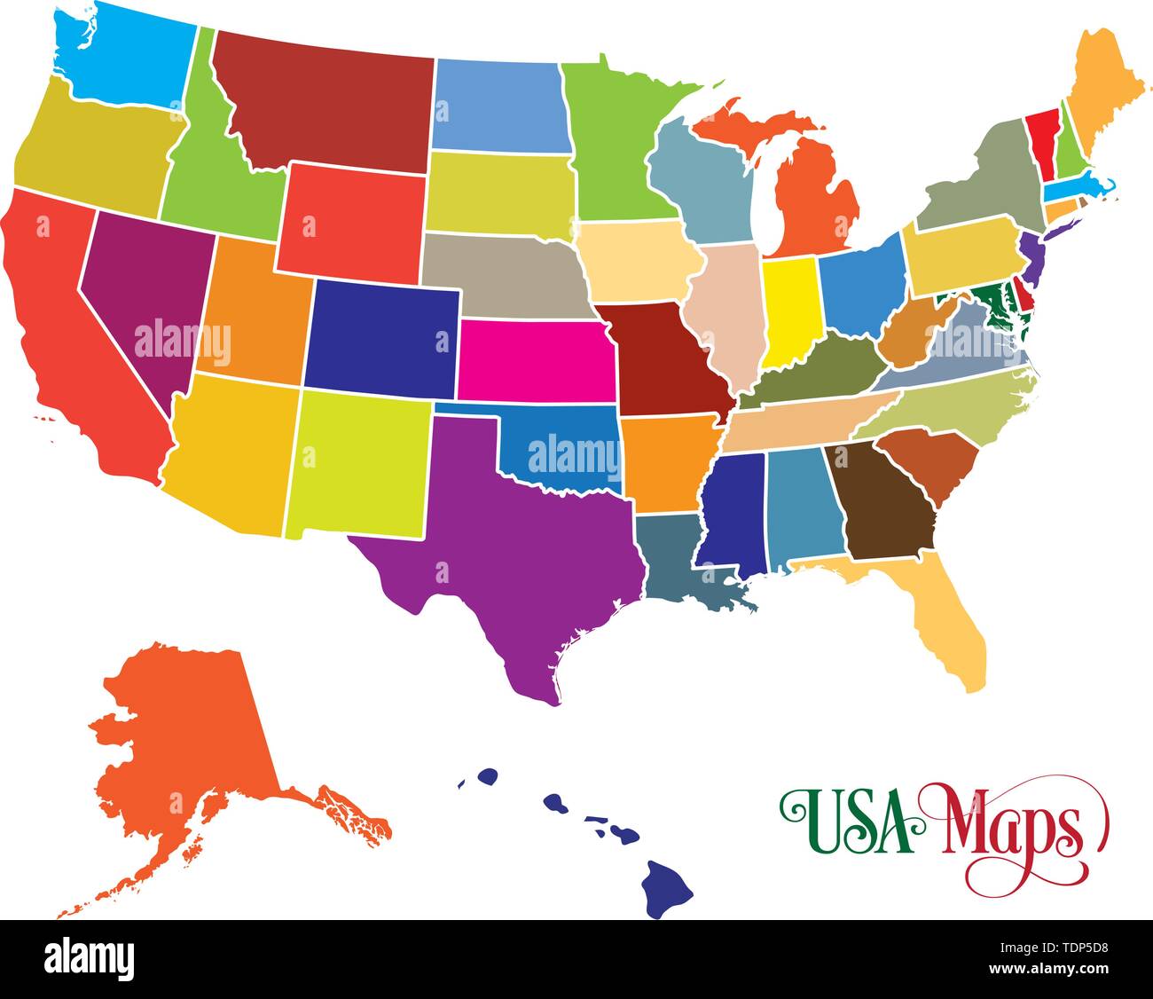 Die Vereinigten Staaten von Amerika (USA), die gemeinhin als die Vereinigten Staaten von Amerika (USA) oder in Amerika, ist eine Bundesrepublik aus 50 Staaten, eine föderale dist bekannt Stock Vektor