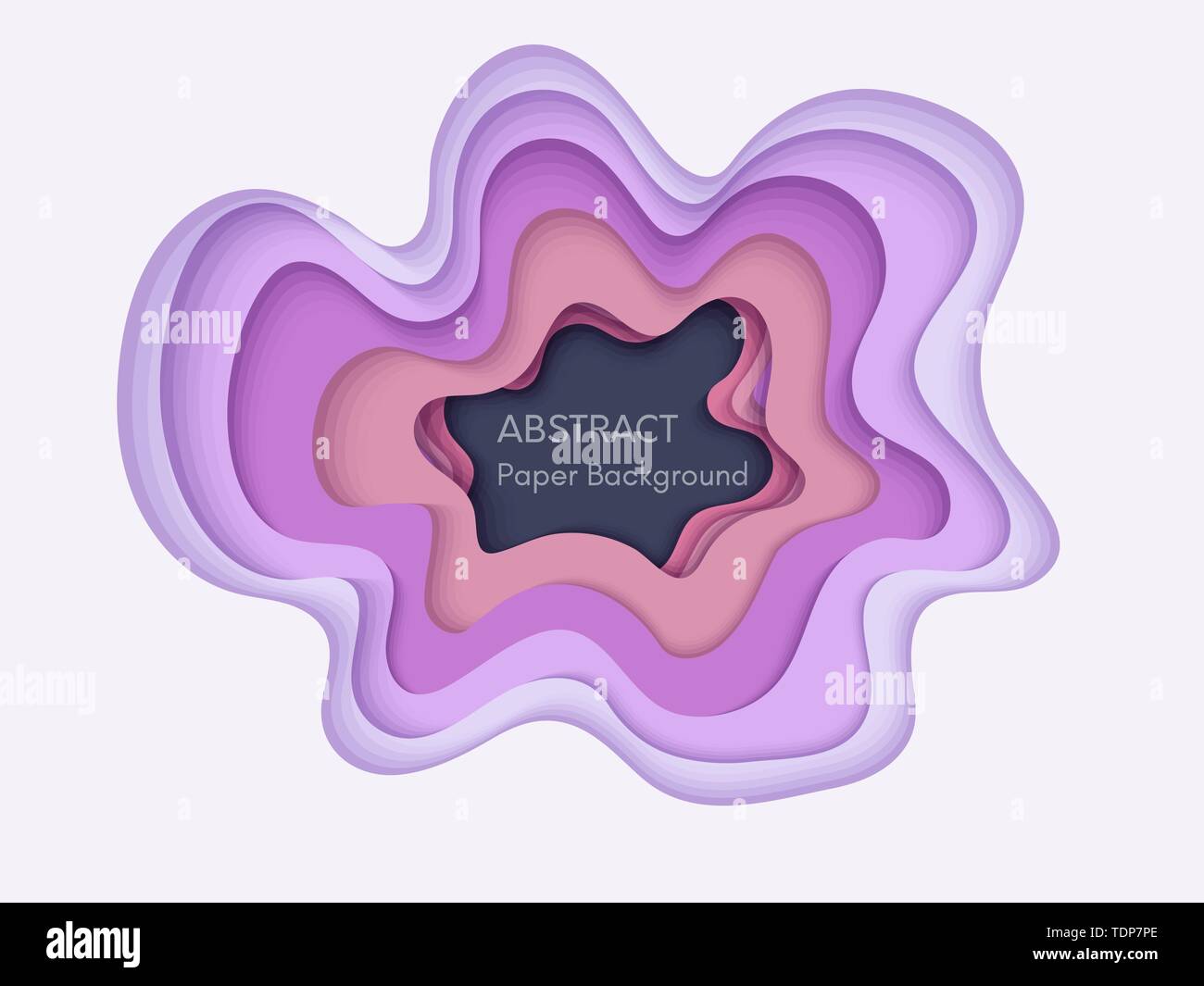 Abstract im 3D-Hintergrund mit papercut Formen. Papier Design, Vektor kreative trendy Abbildung. Stock Vektor