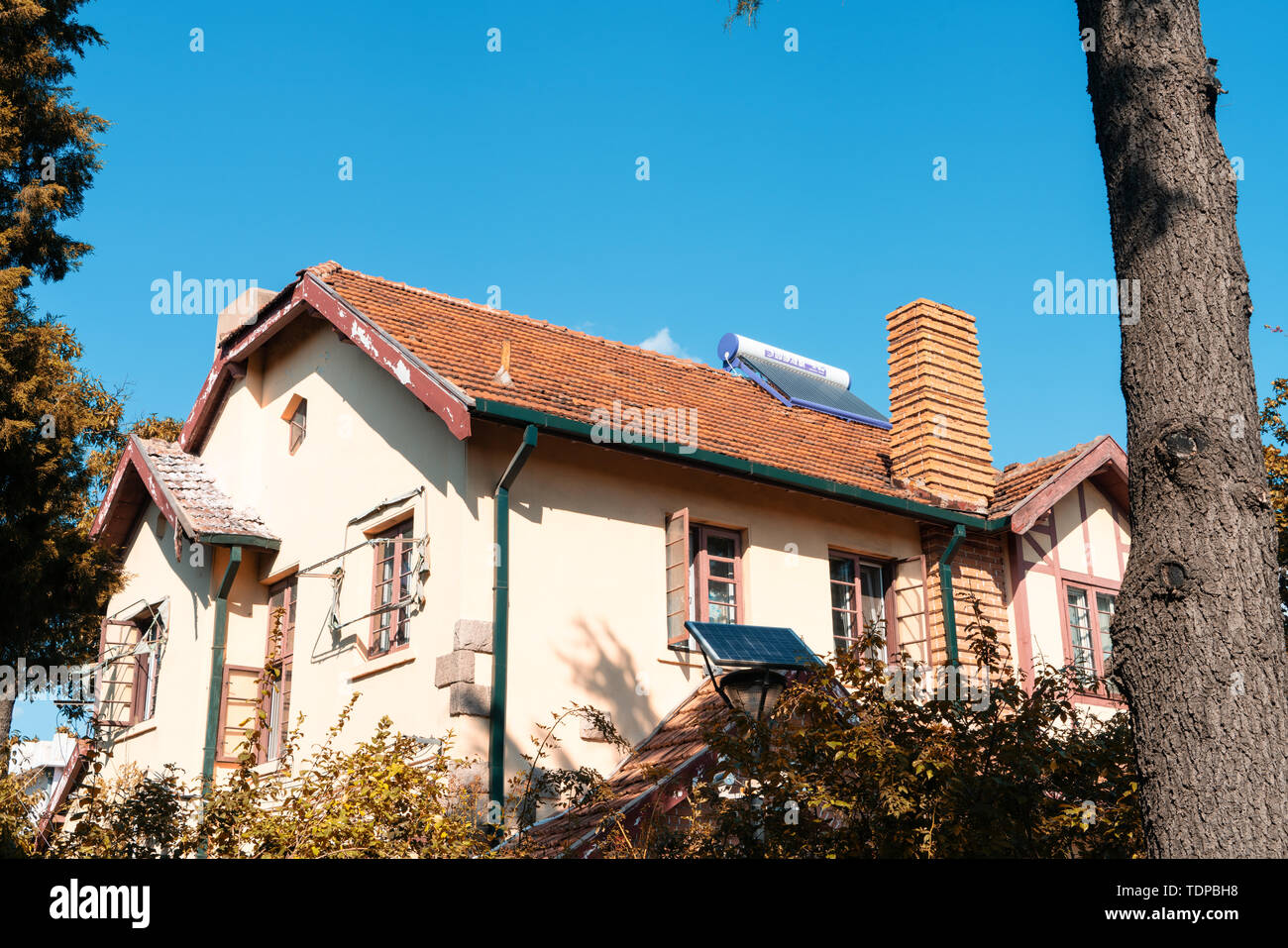 Herbstlandschaft der Ba Daiguan, Qingdao, Provinz Shandong Stockfoto
