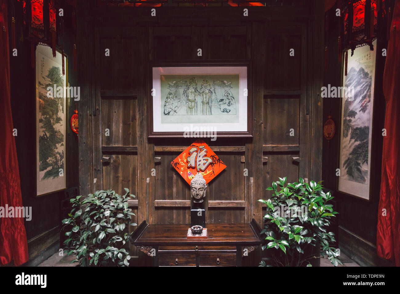 Alte Stadt, Pu-Stadt, Luxi County Stockfoto