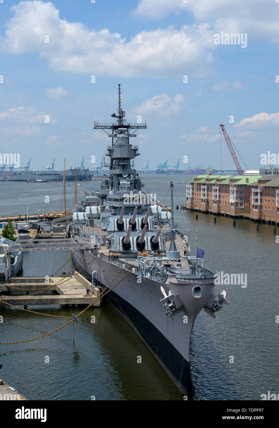 Norfolk, VA, USA Juni 6, 2019. Das Schlachtschiff USS Wisconsin ist