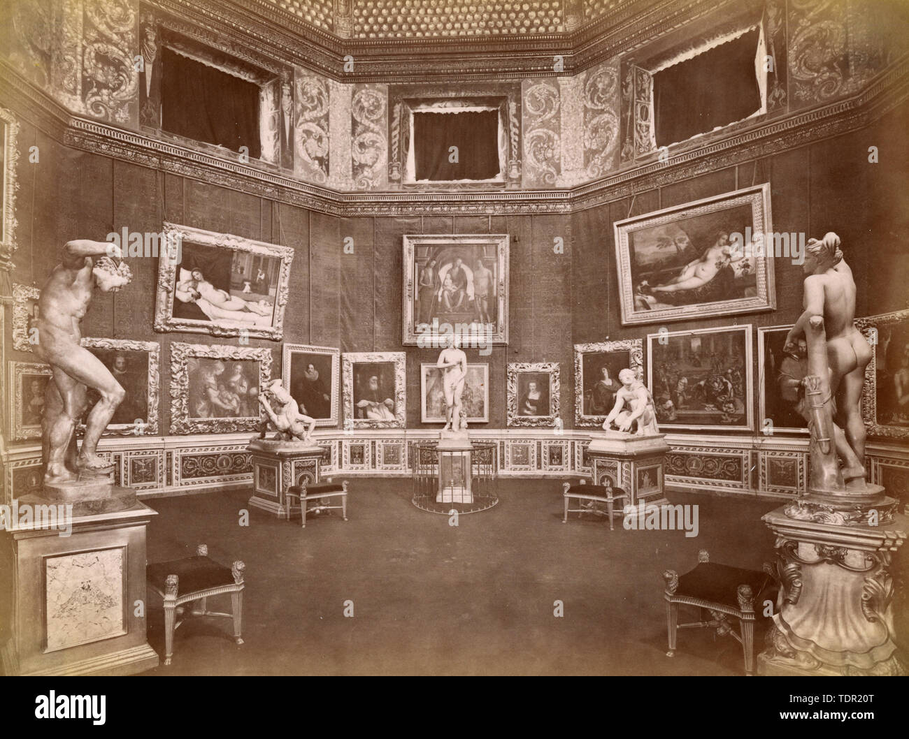 Die Tribüne, Uffizien, Florenz, Italien 1880 s Stockfoto