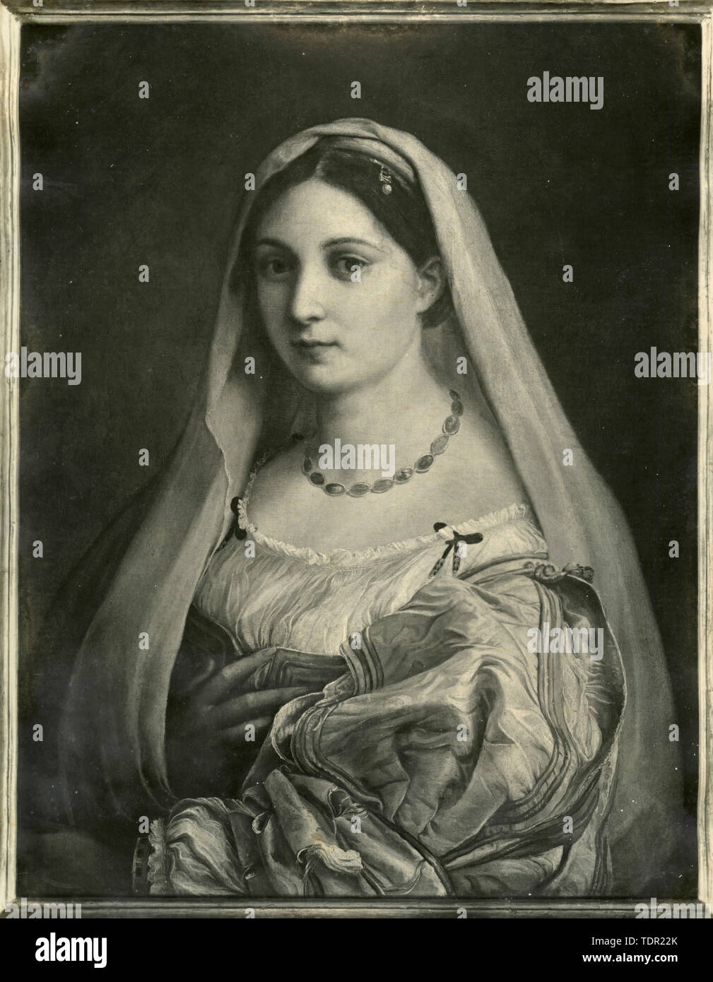 Bildnis einer Dame mit einem Schleier, Gemälde von Raphael, 1930er Jahre Stockfoto