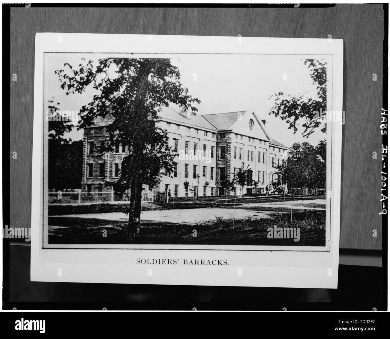 Foto: Foto in den Besitz von Rock Island Arsenal historischen Büro. Westen und Norden Erhöhungen. Ursprünglich veröffentlicht 1887. - Rock Island Arsenal, Gebäude Nr. 90, East Avenue zwischen der North Avenue und King Drive, Rock Island, Rock Island County, IL Stockfoto