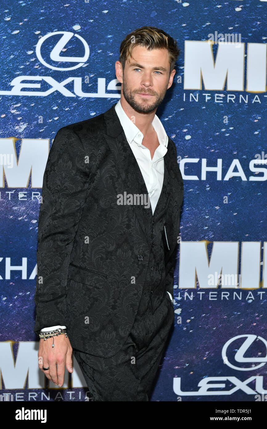 Chris Hemsworth besucht die 'Men In Black International' Weltpremiere auf AMC Loews Lincoln Square 13 Am 11. Juni 2019 in New York City. Stockfoto