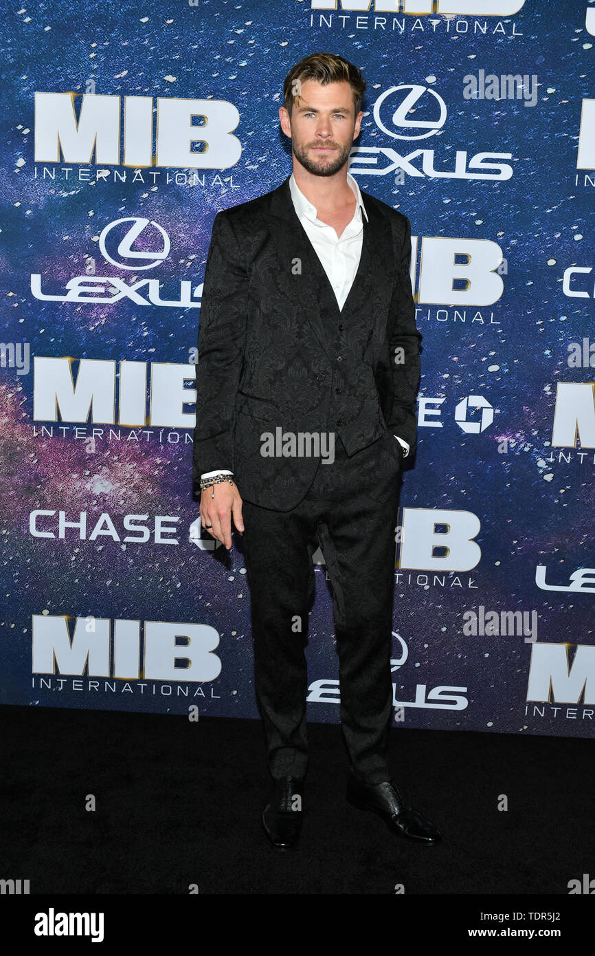 Chris Hemsworth besucht die 'Men In Black International' Weltpremiere auf AMC Loews Lincoln Square 13 Am 11. Juni 2019 in New York City. Stockfoto