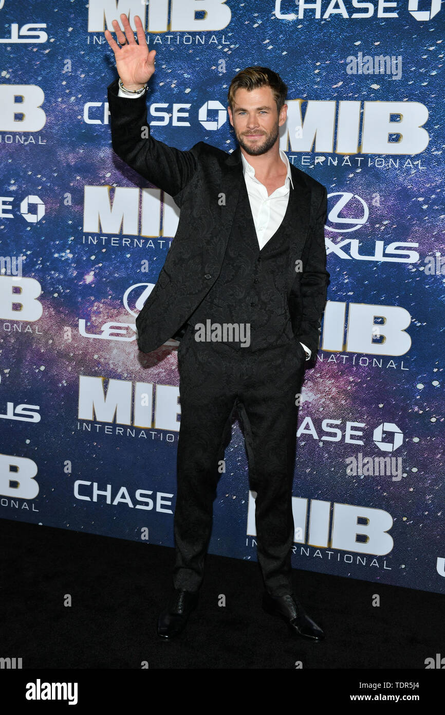 Chris Hemsworth besucht die 'Men In Black International' Weltpremiere auf AMC Loews Lincoln Square 13 Am 11. Juni 2019 in New York City. Stockfoto