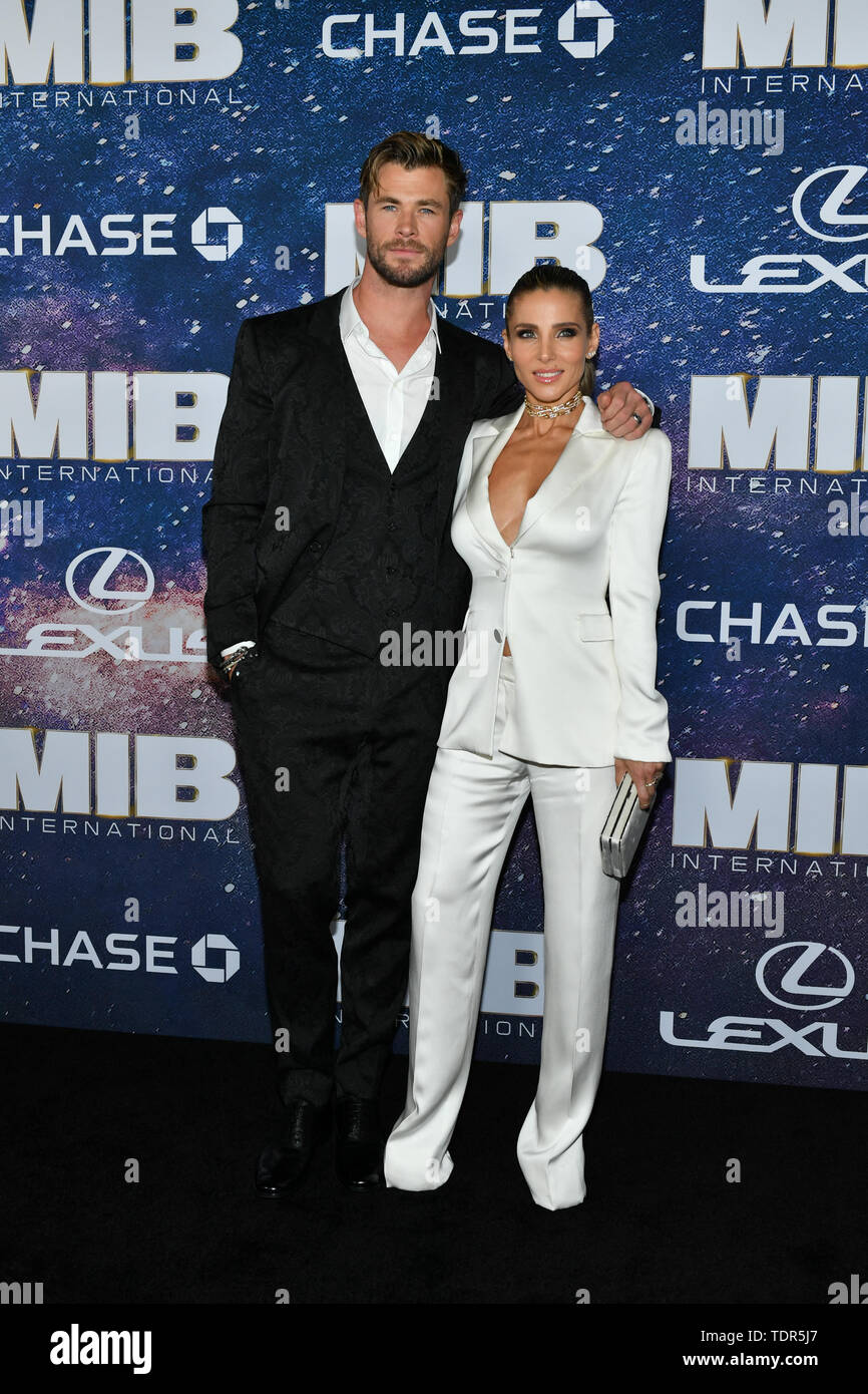 Chris Hemsworth und Elsa Pataky besuchen Die 'Men in Black International' Weltpremiere auf AMC Loews Lincoln Square 13 Am 11. Juni 2019 in New York Cit Stockfoto