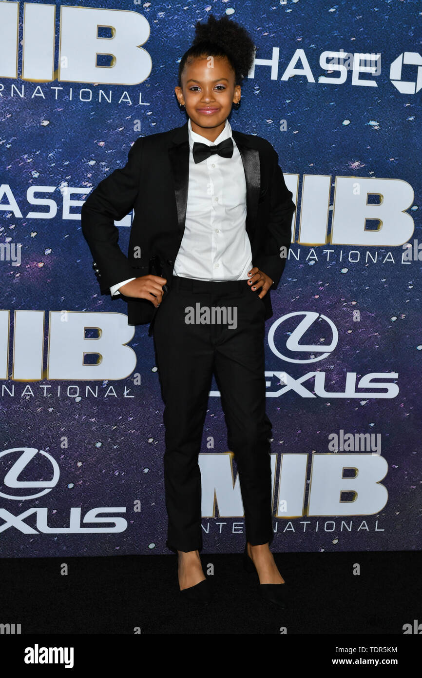 Mandeiya Flory besucht die 'Men In Black International' Weltpremiere auf AMC Loews Lincoln Square 13 Am 11. Juni 2019 in New York City. Stockfoto