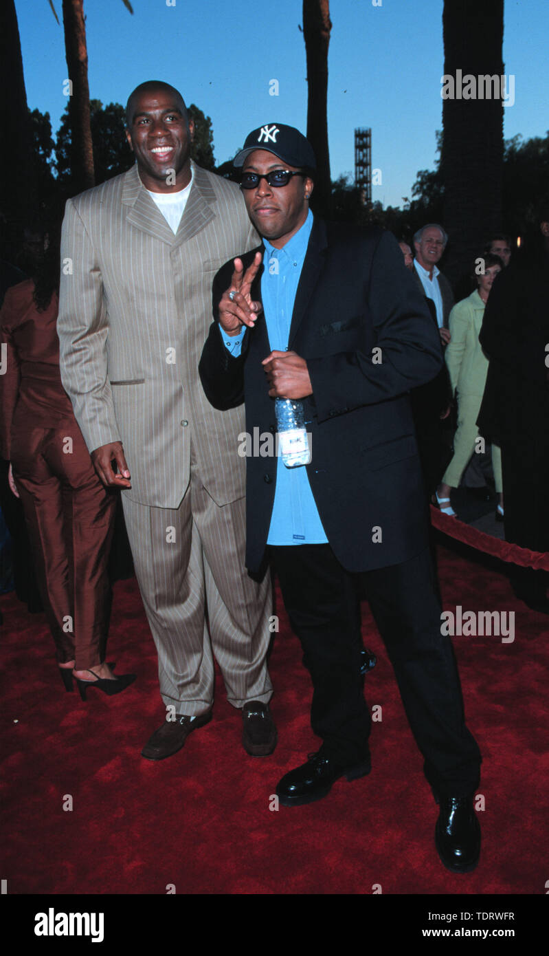 May 24, 2000, Los Angeles, CA, USA; Schauspieler Magic Johnson & ARSENIO HALL@ der "Nutty Professor II: The Klumps" Premiere. (Bild: Â© Chris Delmas/ZUMA Draht) Stockfoto