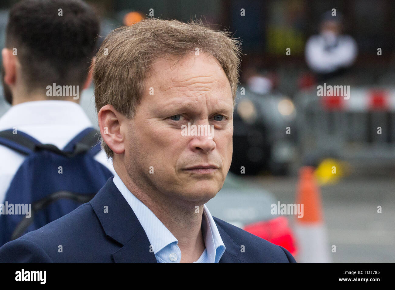 London, Großbritannien. 18 Juni, 2019. Grant Shapps, Konservative MP für Welwyn Hatfield, Blätter Parlament im Anschluss an den zweiten Wahlgang für die Führung der Konservativen Partei. Credit: Mark Kerrison/Alamy leben Nachrichten Stockfoto